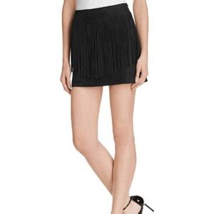 Jack by BB Dakota Faux Suede Fringe Skirt